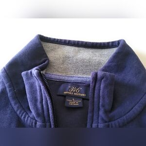 Brooks Brothers 346 Navy Blue Quarter Zip Men's Sweatshirt